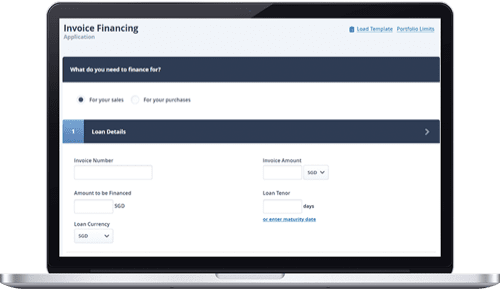 Invoice Financing (purchase) Application – Loan Details